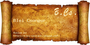 Blei Csongor névjegykártya